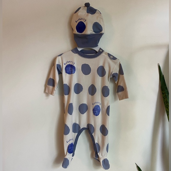 BURBERRY LONDON Boys' Polka Dot Onesie 3M - Picture 1 of 5